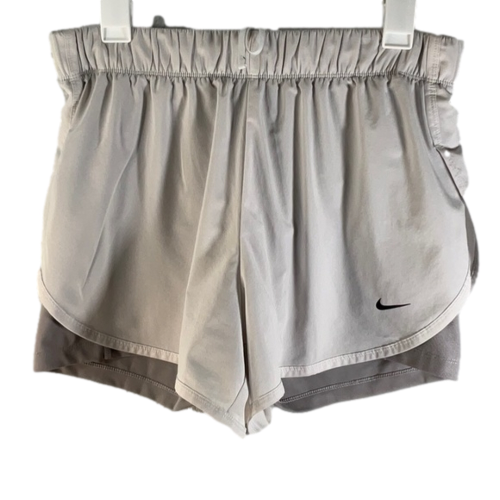 LIGHT Gray Nike Shorts with Bike Shorts Included. Size Large